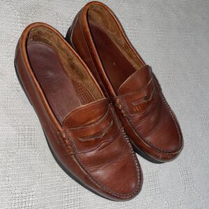 Iron Age Men’s Penny Loafers Size 9 D Brown Leather Workwear Safety Toe